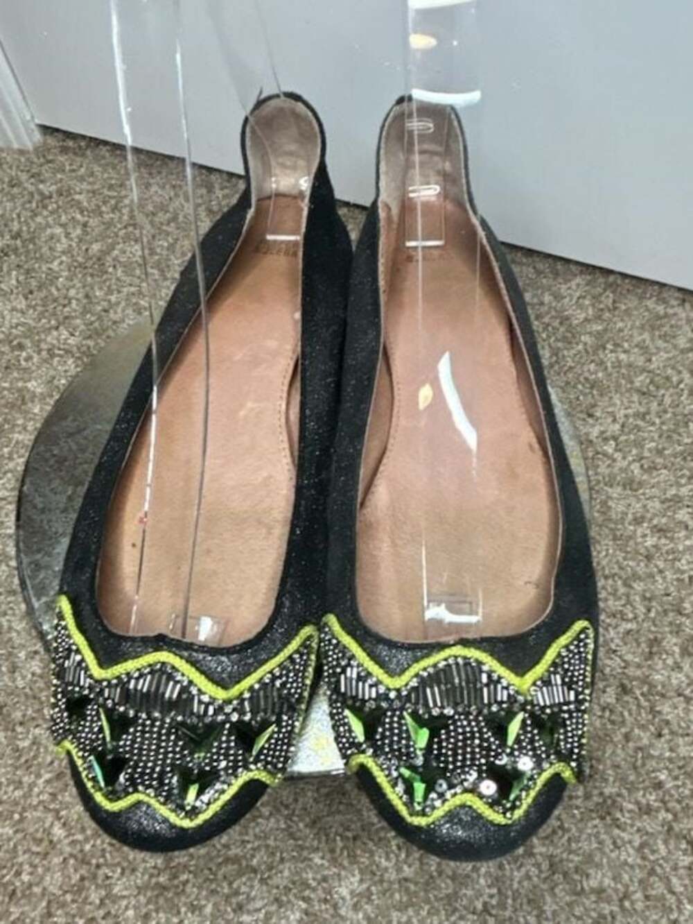 Jasper & Jeera Embellished Glitter Ballet Flats Size 7.5